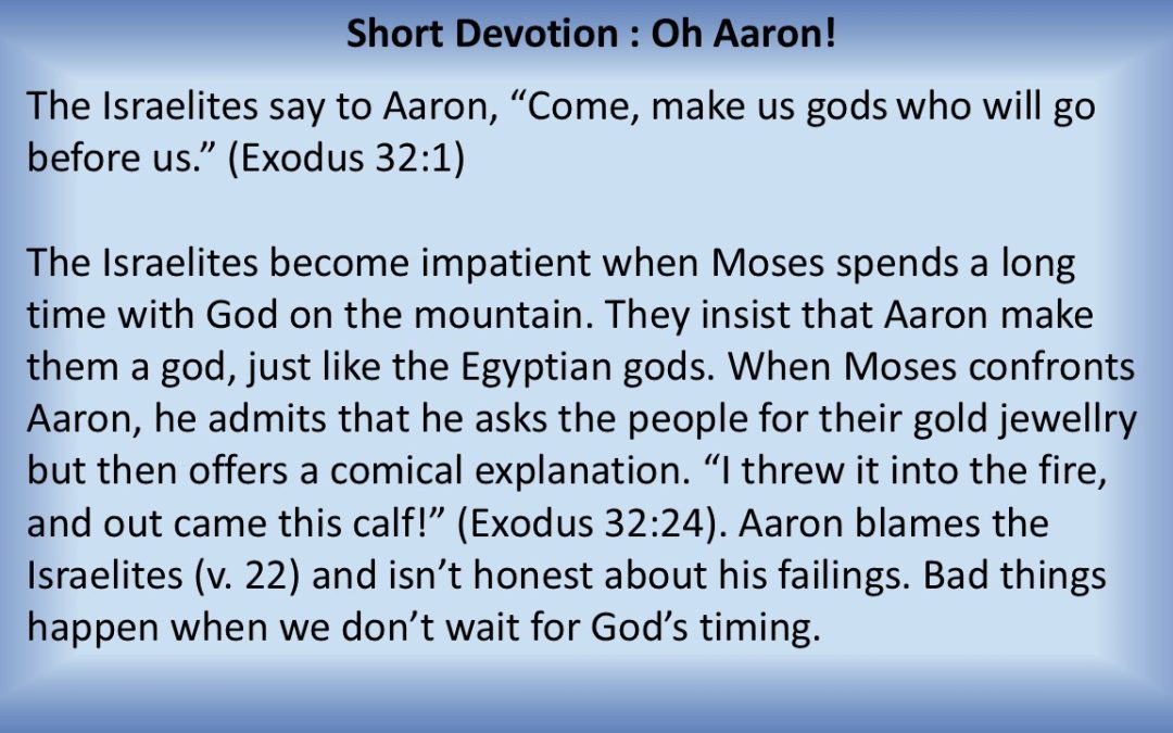 Short Devotion : Aaron